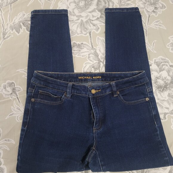 Michael Kors Medium-Dark Wash  Skinny Jeans Size 6 - Picture 4 of 9